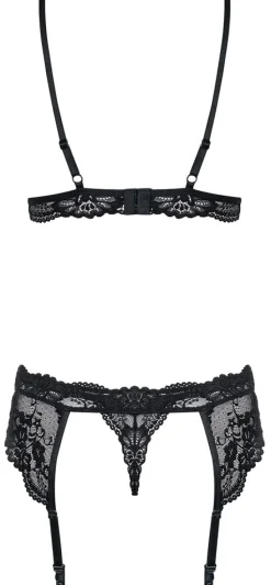Alluria Chemise & Thong schwarz