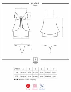 Babydoll & String beige/braun (811-BAB-4)