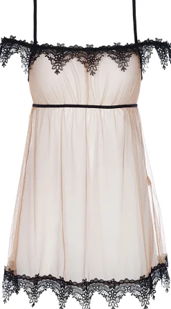 Babydoll & String V-8919 beige