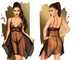 Babydoll Negligee Spitzenbordüre Dessous