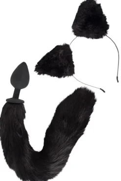 Bad Kitty Buttplug mit Katzenschwanz und Katzenohren im Set