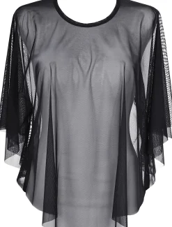 Blouse mit zartem Tüll