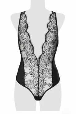Body aus zarter Spitze schwarz 15305