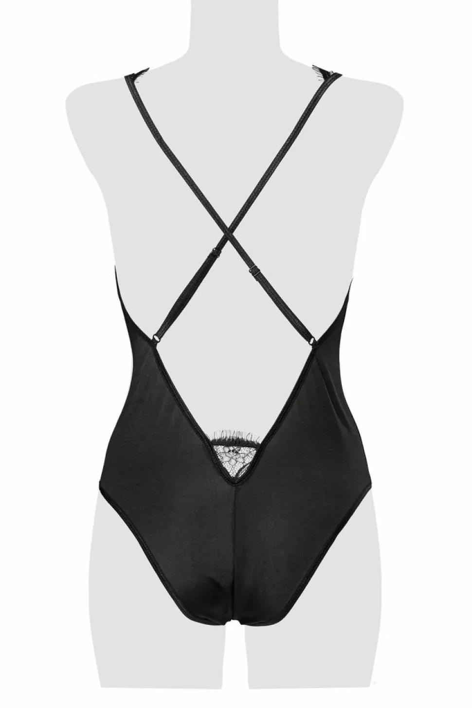 Body aus zarter Spitze schwarz 15305