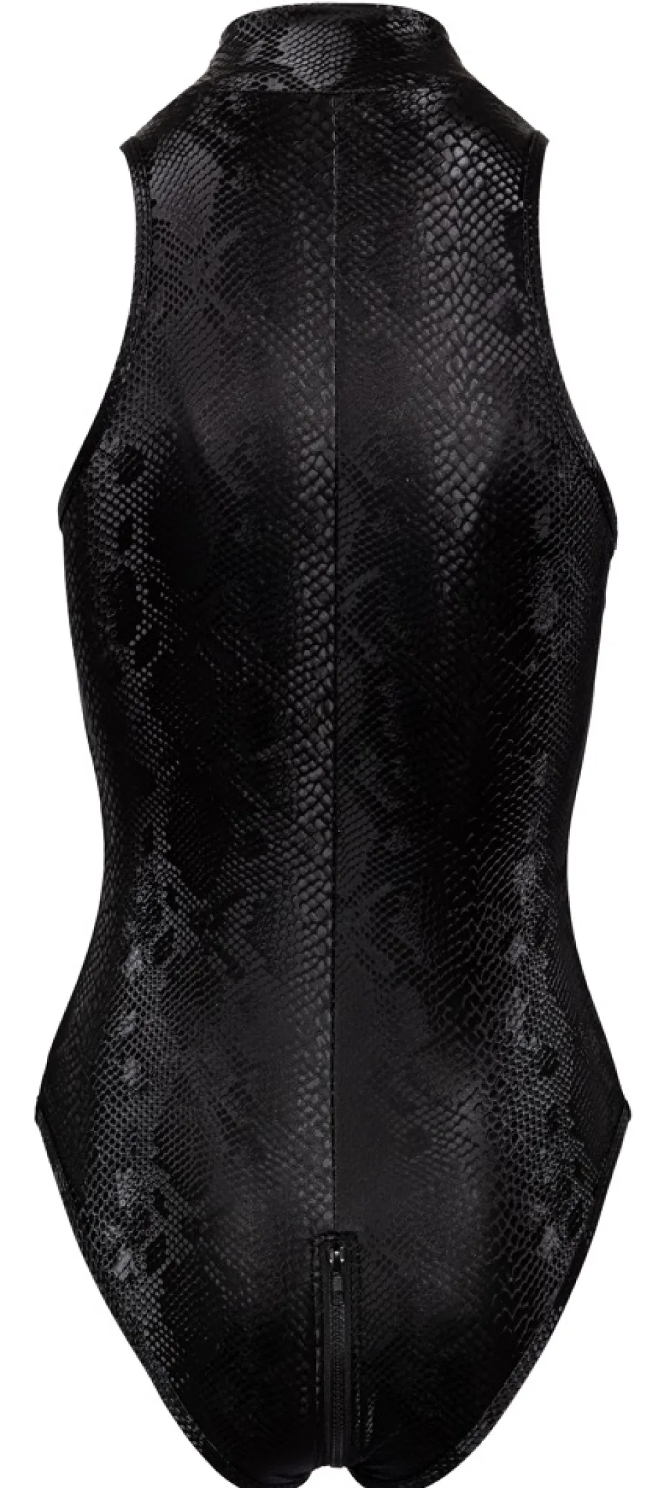 Body in Schlangenhaut-Optik mit Reißverschluss Clubwear Dessous