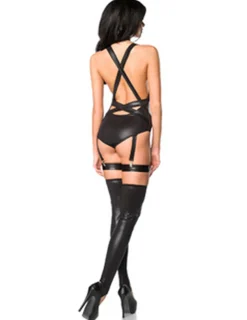 Body-Set mit Strapsbändern & Stulpen