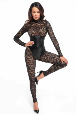 Bodystocking mit Unterbrust Corsage
