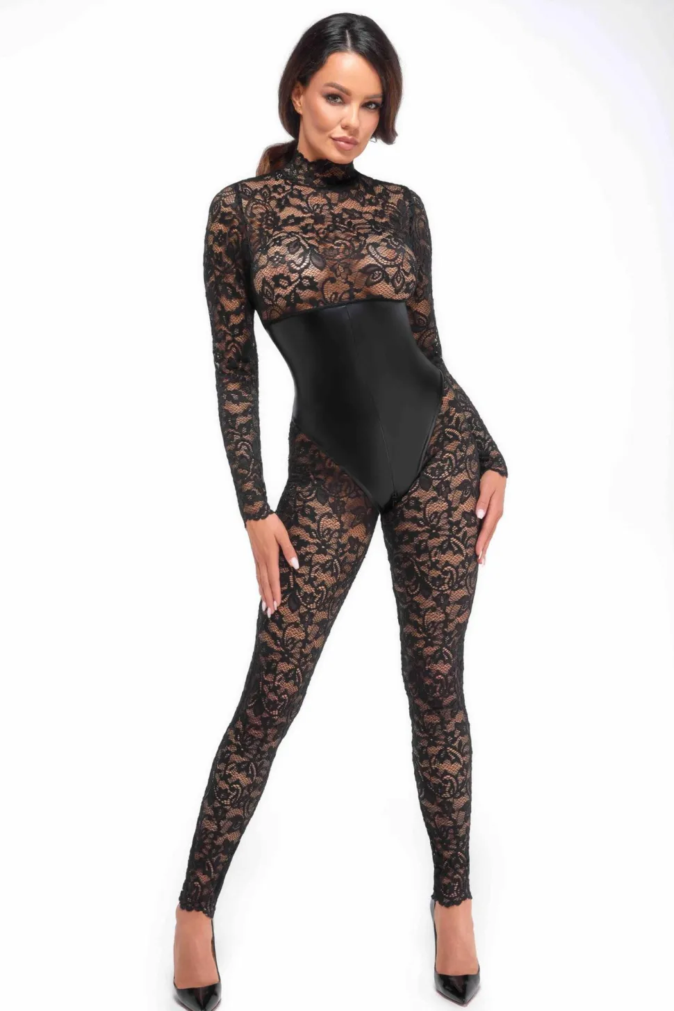 Bodystocking mit Unterbrust Corsage