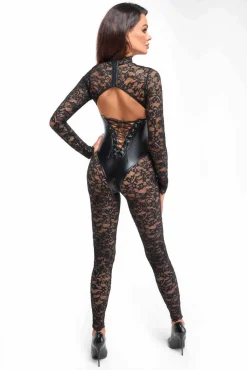 Bodystocking mit Unterbrust Corsage
