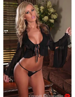 Bolero Set Beyond Heart mit String schwarz