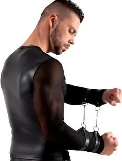 Bondage Langarm-Shirt schwarz
