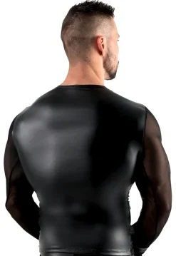 Bondage Langarm-Shirt schwarz