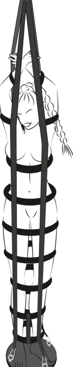 Bondage-Käfig zum Aufhängen aus reißfesten Textilgurten und robuster Stehplatte