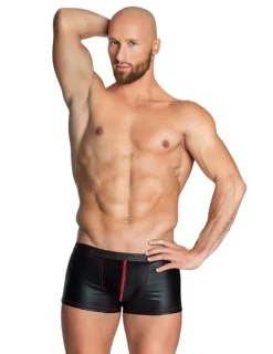 Boxershorts mit roten Nähten & Reißverschluss