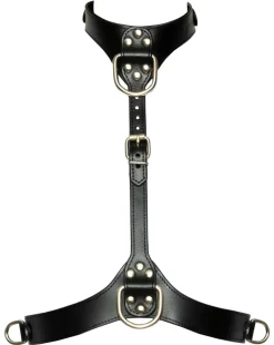 Brust-Harness in Lederoptik mit Ringen