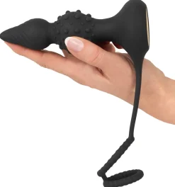 Butt Plug with Cock and Ball Rings mit Fernbedienung