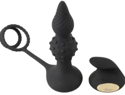 Butt Plug with Cock and Ball Rings mit Fernbedienung