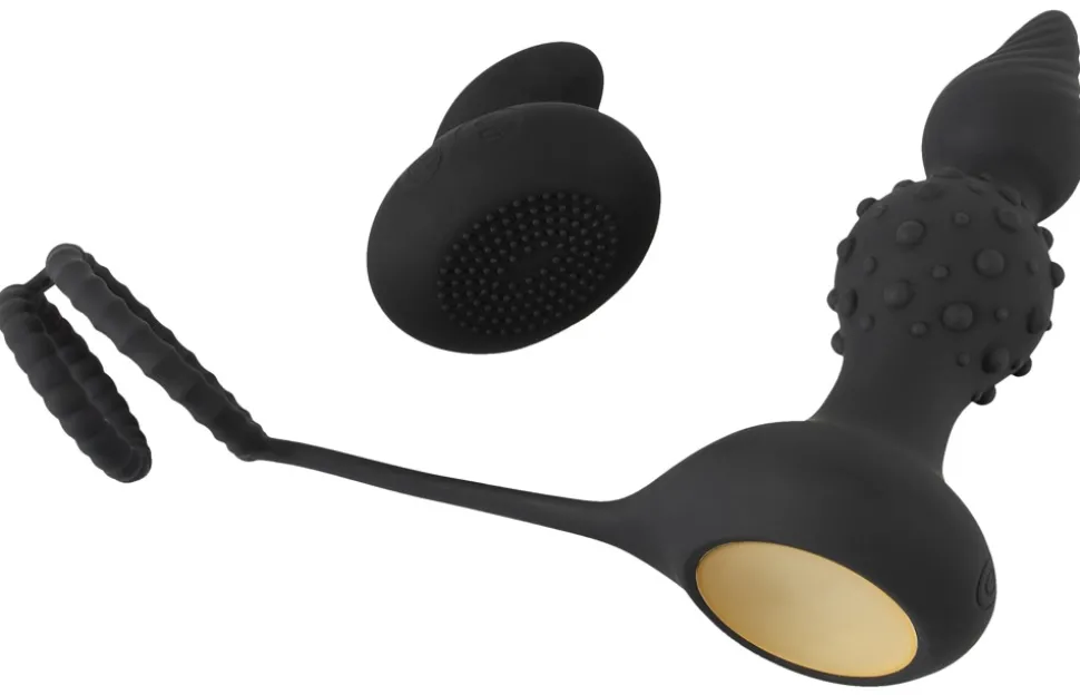 Butt Plug with Cock and Ball Rings mit Fernbedienung