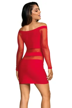 Club langärmliges Kleidchen V-9299 red