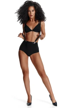 Clubwear Set aus weichem Material mit Gummibändern und Metallclips