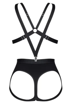 Clubwear Set aus weichem Material mit Gummibändern und Metallclips