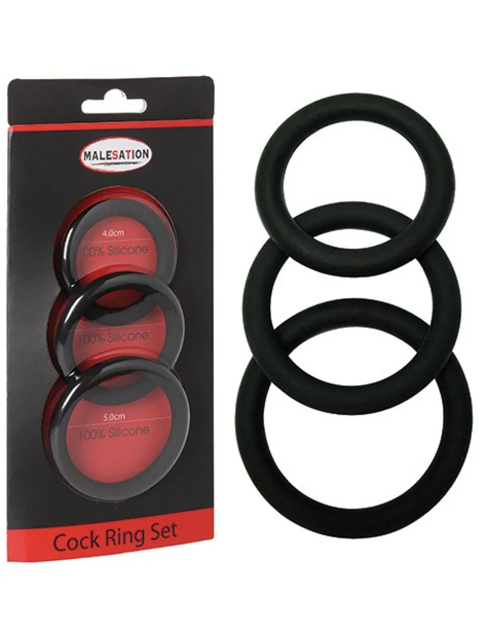Cock Ring Set (Ø 4 cm, 4,5 cm, 5 cm) Penisring