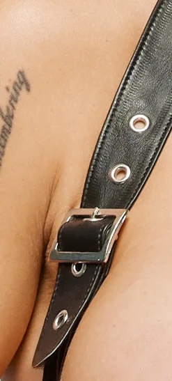 Corsage aus feinem Leder mit Schnürrung