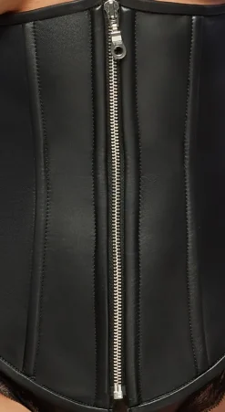 Corsage aus feinem Leder mit Schnürrung