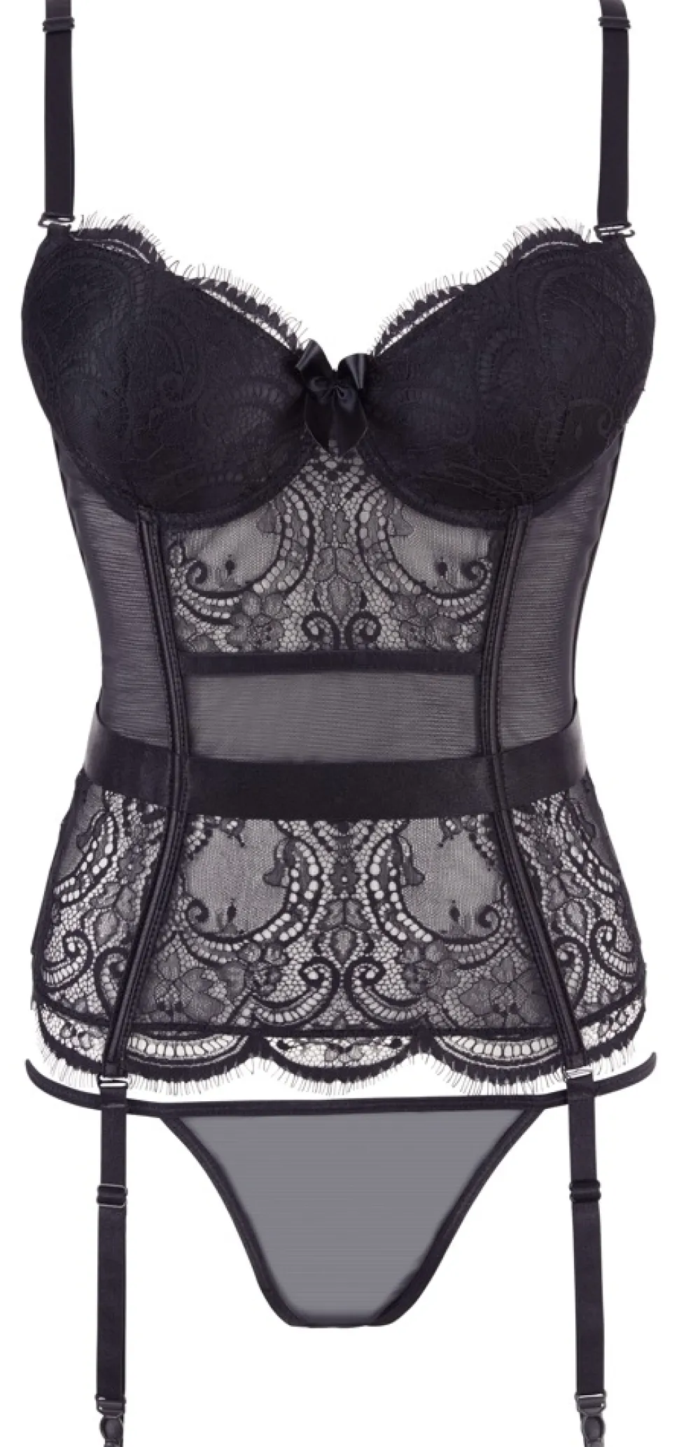 Corsage und String schwarz