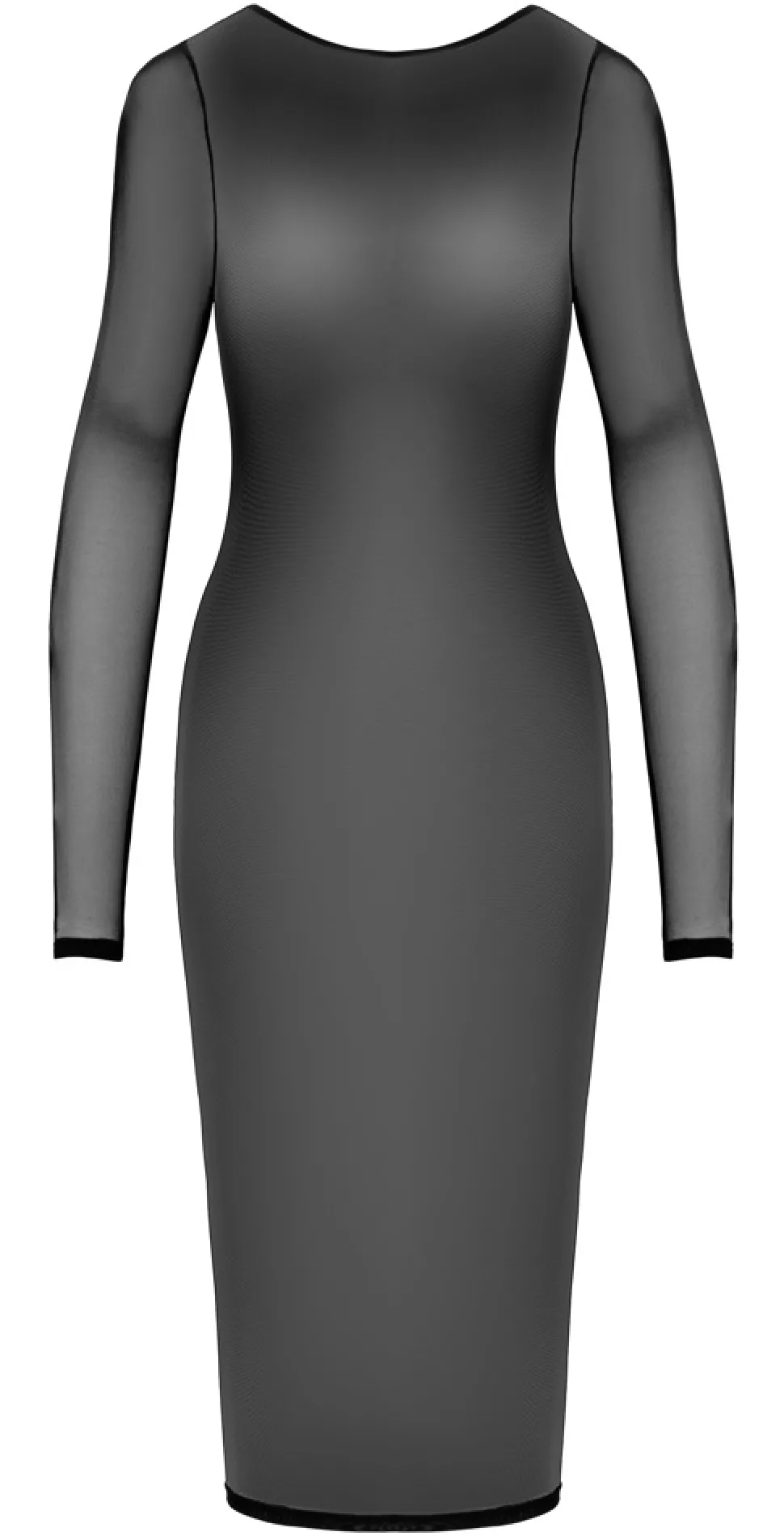 Durchsichtiges Midikleid mit Kettendetails