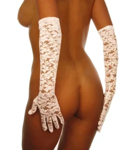 Edle Handschuhe aus Spitze weiß