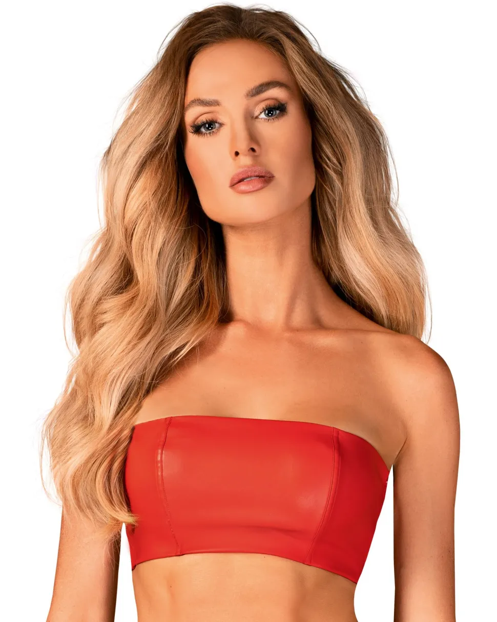 elegantes Wetlook Top aus weichem und dehnbarem Material