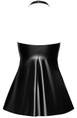 Exklusives Minikleid aus edlem Material in Schlangenhaut-Optik mit Reißverschluss