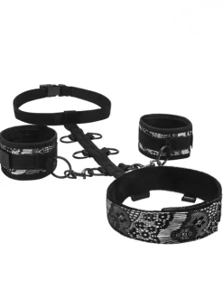 Fesselsystem - Halsband mit Manschetten & Hüftgurt