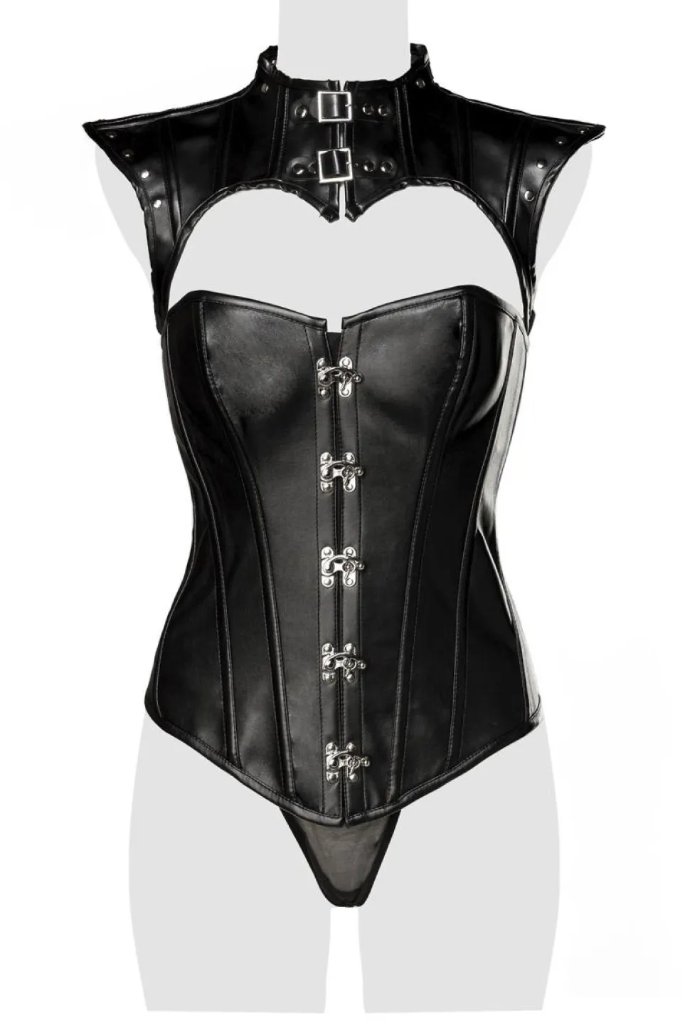Formende Corsage mit Schulterteil schwarz 15307