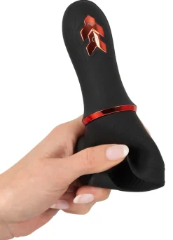 Glans Masturbator mit 2 Motoren schwarz