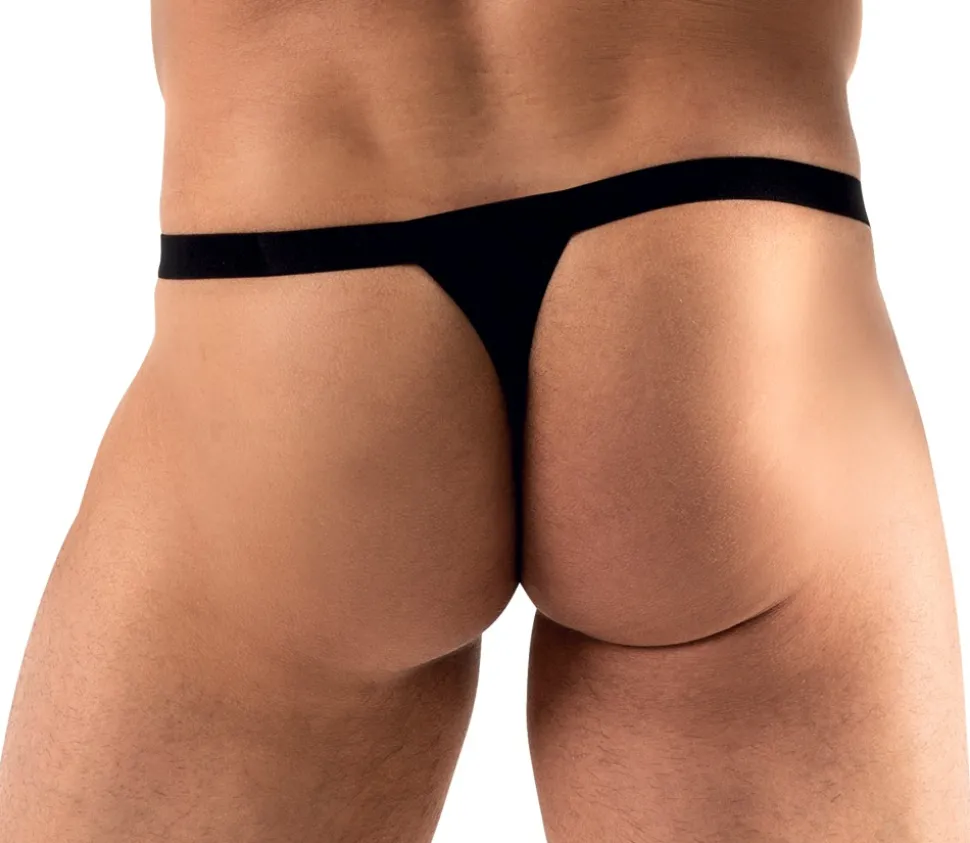 Glitzer String schwarz