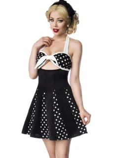 Godet-Kleid mit Schleife