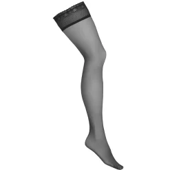 Halterlose Feinstrümpfe mit Spitzenrand Strümpfe transparent