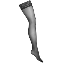 Halterlose Feinstrümpfe mit Spitzenrand Strümpfe transparent