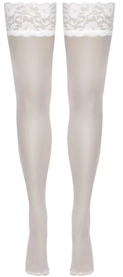 Halterlose Strümpfe in Weiß