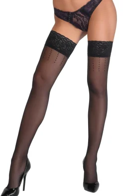 Halterlose Strümpfe mit Pünktchen