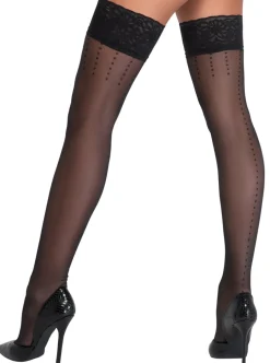 Halterlose Strümpfe mit Pünktchen