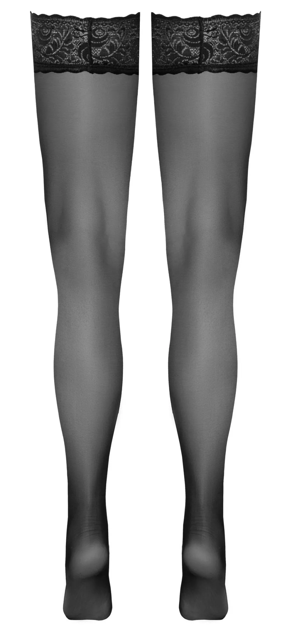Halterlose Strümpfe mit Spitze
