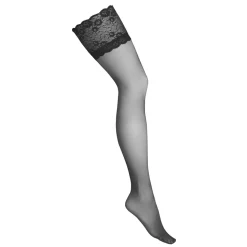 Halterlose Strümpfe mit Spitzenrand Feinstrümpfe selbsttragend