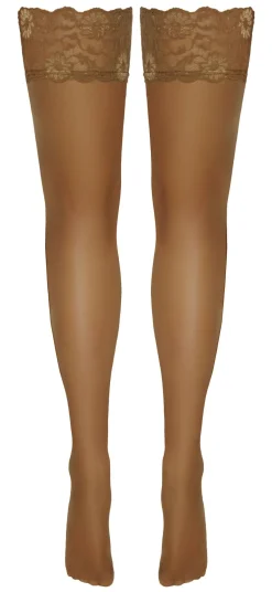 Halterlose Strümpfe Nude mit Spitze