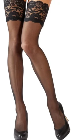 Halterlose Strümpfe schwarz