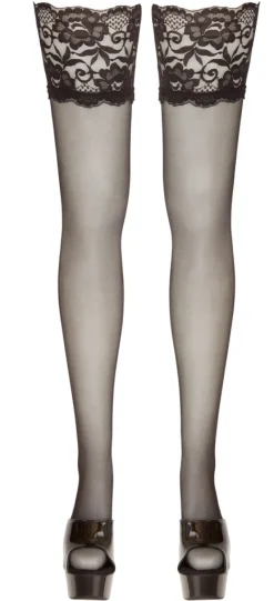 Halterlose Strümpfe schwarz