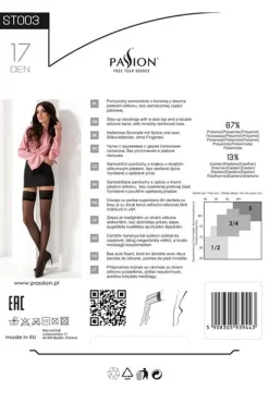 halterlose Strümpfe ST003 schwarz