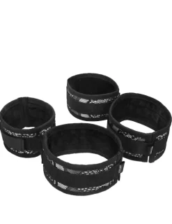 Hand- Fußfesseln mit Spitzen-Details